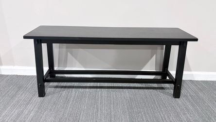 Black Wooden Bench
