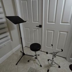 Drum 🥁 Stand 📖 And Stool 