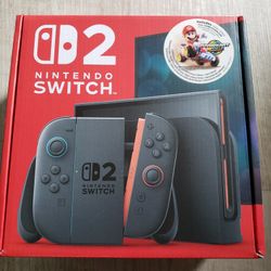 New Nintendo Switch 2 Console With Mario Kart Game Bundle 