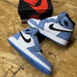 GS Size 7Y/8.5W- Nike Air Jordan 1 Retro High OG University Blue UNC 575441-134