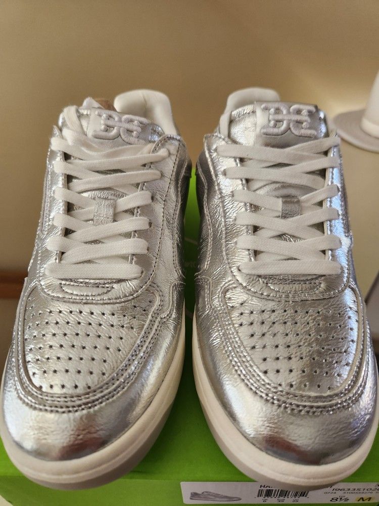 Sam Edelman Silver Metallic Sneakers
