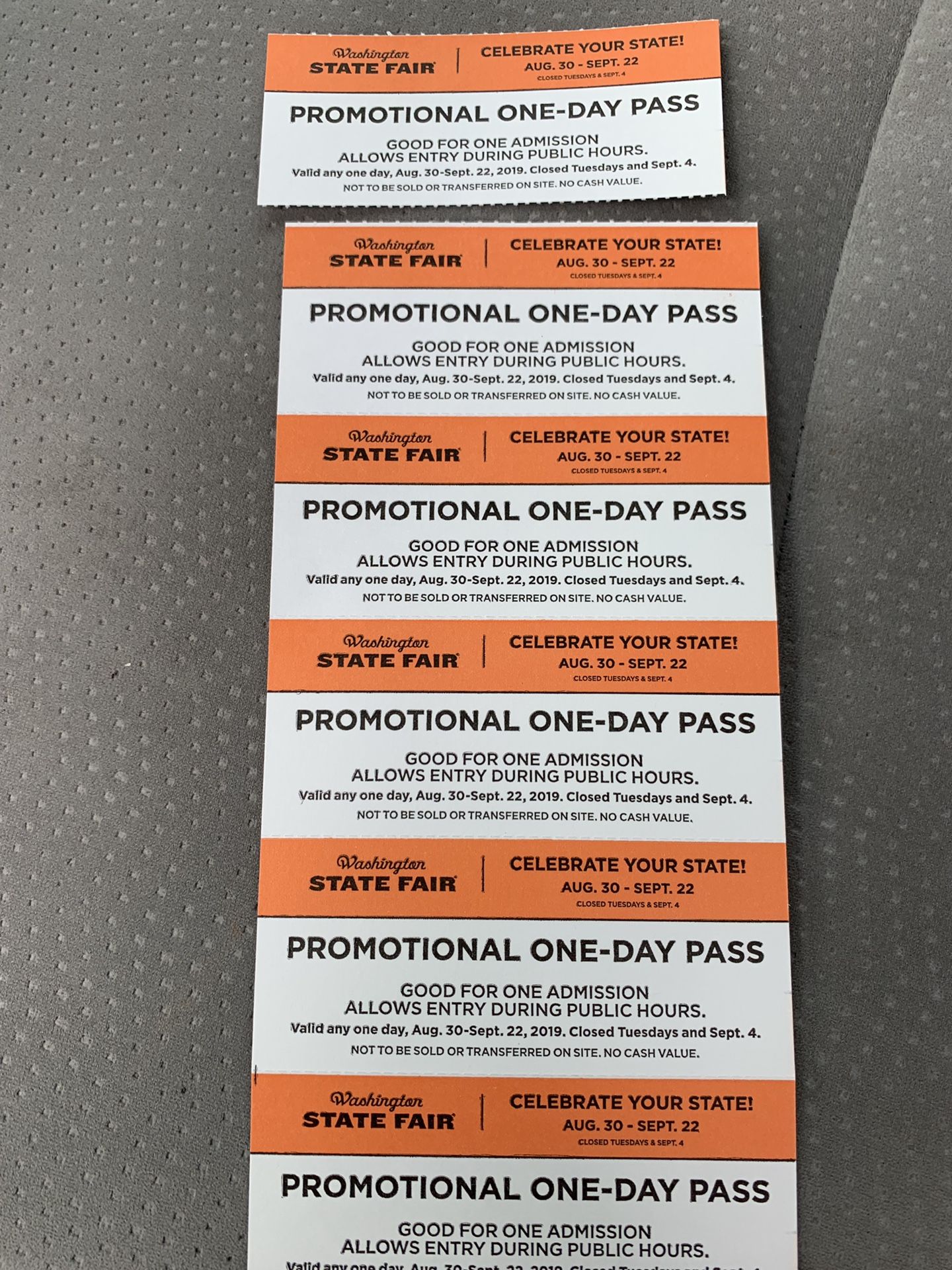 WA State Fair tickets 6