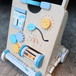 Wood Montessori Baby Walker/Activity Station