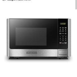 BLACK+DECKER Digital Microwave Oven, 0.9 cu. ft., stainless steel