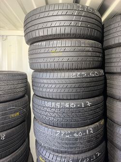 225/60/17 used tires 40 each