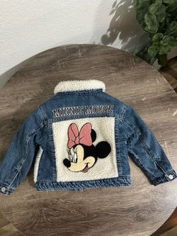 Girls Zara Minnie Mouse Sherpa Jacket