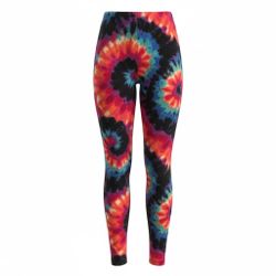 No Boundaries Women’s XL 15/17 Leggings – Tie‑Dye Spiral Print