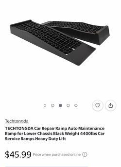 Car Repair Ramp Auto Maintenance Ramp for Lower Chassis Black Weight 4400lbs Car Service Ramps Heavy Duty Lift