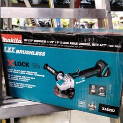 Makita 18V LXT Brushless 4-1/2"/5" X-Lock Angle Grinder,  with AFT.  Tool Only 