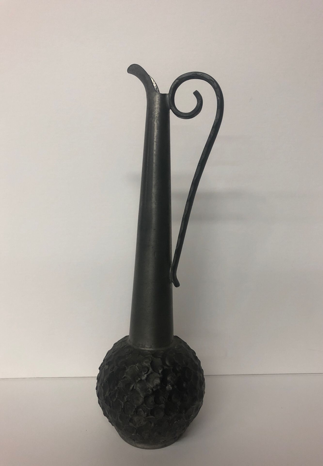 Selandia norway pewter pitcher vase vintage 10”