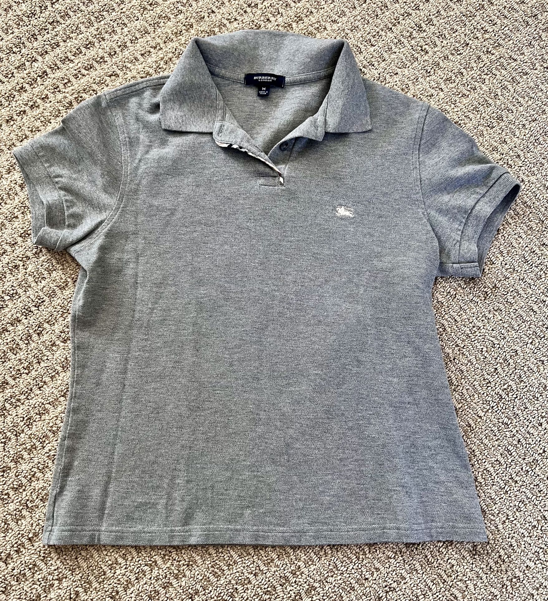 Burberry Women’s Polo Shirt Gray Color Size M