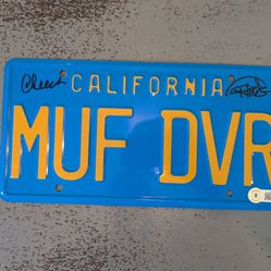 Cheech And Chong Signed License Plate