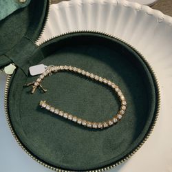 Yellow Gold Tennis Bracelet 