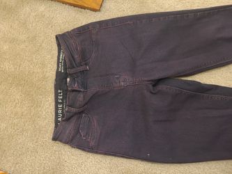 Dark Burgandy Faded Skinny Jeans