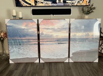 Sunset 3 piece wall art