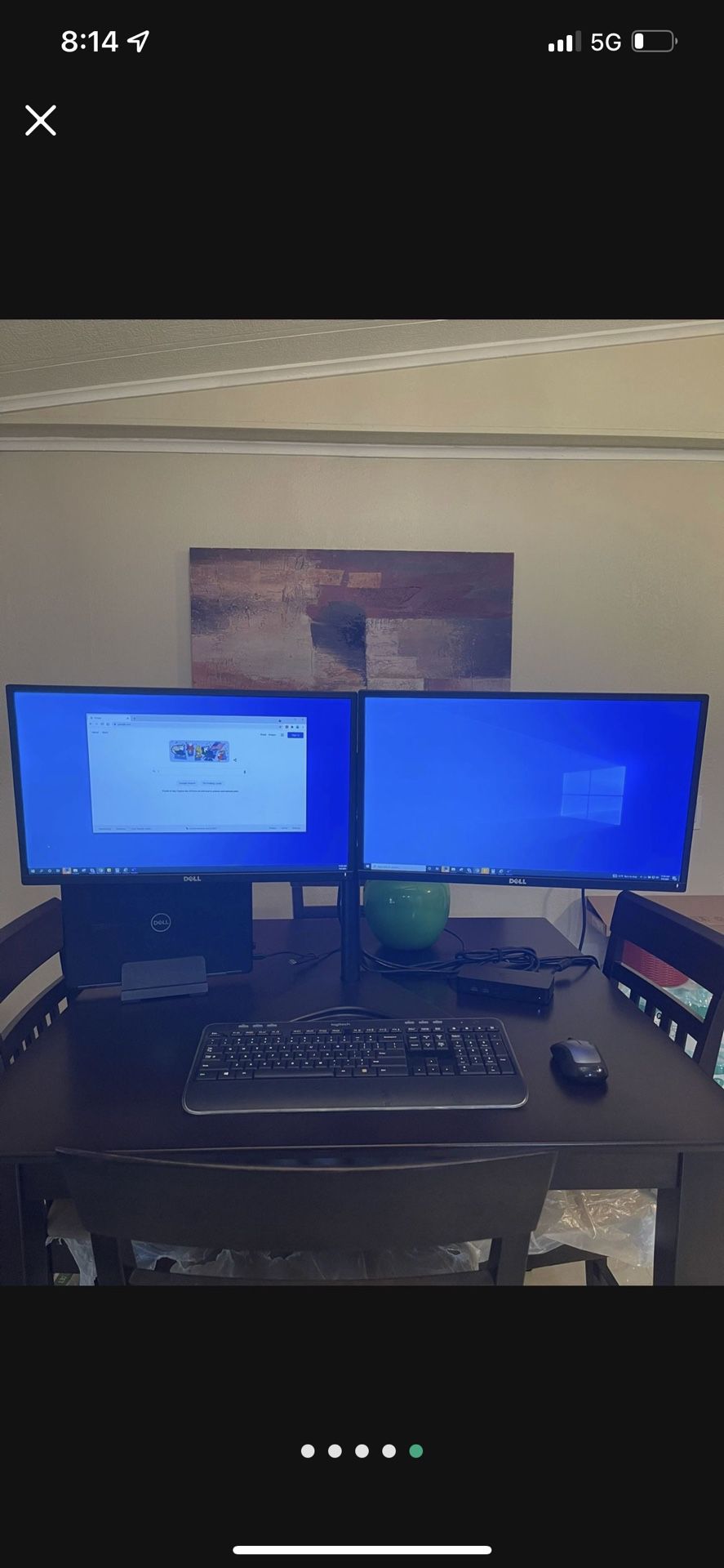 2 - Dell Monitors 23” With Dual Stand 