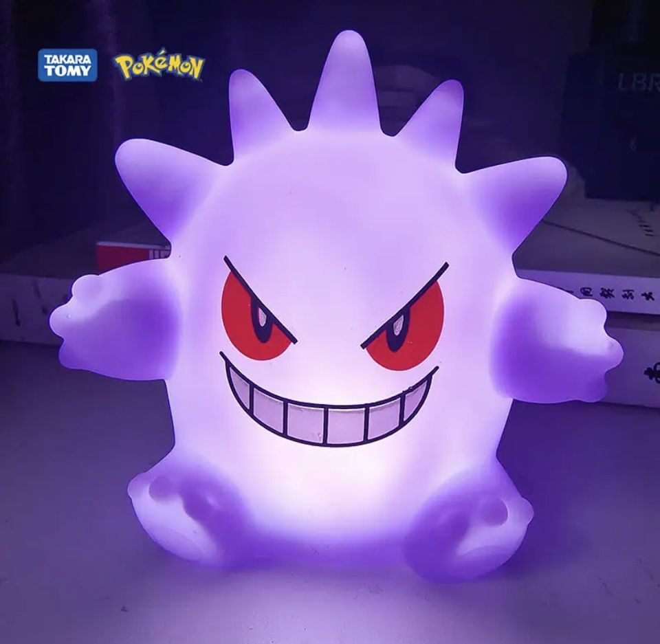 Pokemon Figures Night Light gengar Model Bedside Lamp Demon Doll Halloween Toy Gift Children Creative Collection Glowing Toys