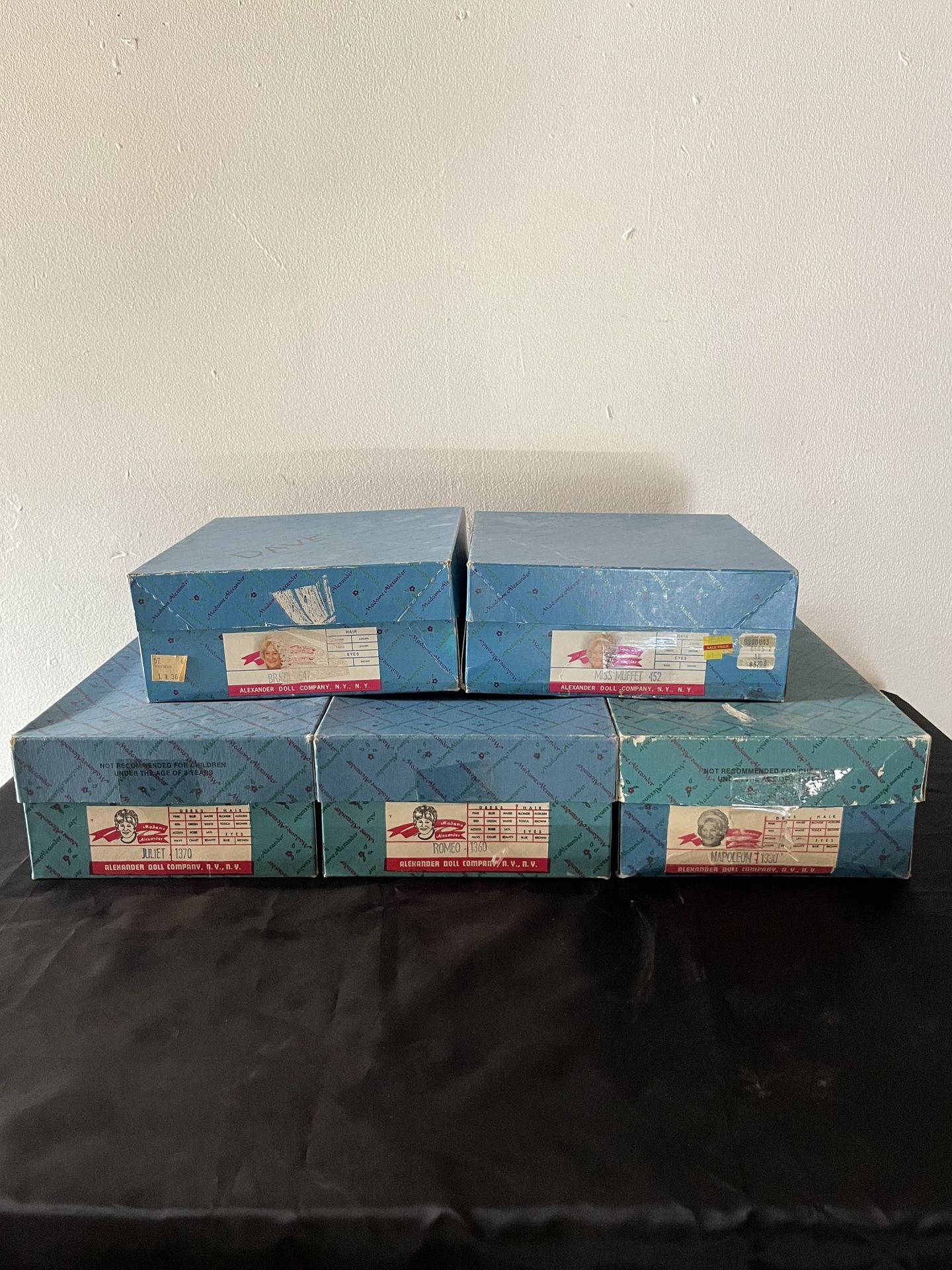 Lot Of 5 Vintage Madame Alexander Dolls With Boxes - Romeo, Juliet, Napolean +