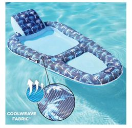Aqua Luxury Extra Long 5' 8" Inflatable Pool Lounger
