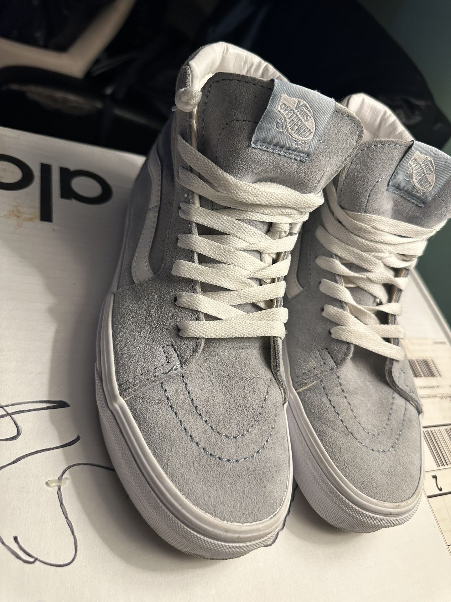 Vans Vans Shoes (Mens 7 Womens 8.5) Sk8 Hi Sneakers Lace Up 721454 Gray Leather Casual