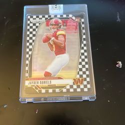 Jayden Daniels Checkerboard Prizm RC Rookie Card