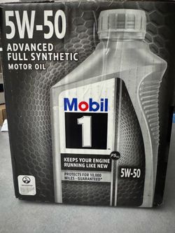 Mobile 5W-50 advanced full synthetic motor oil
