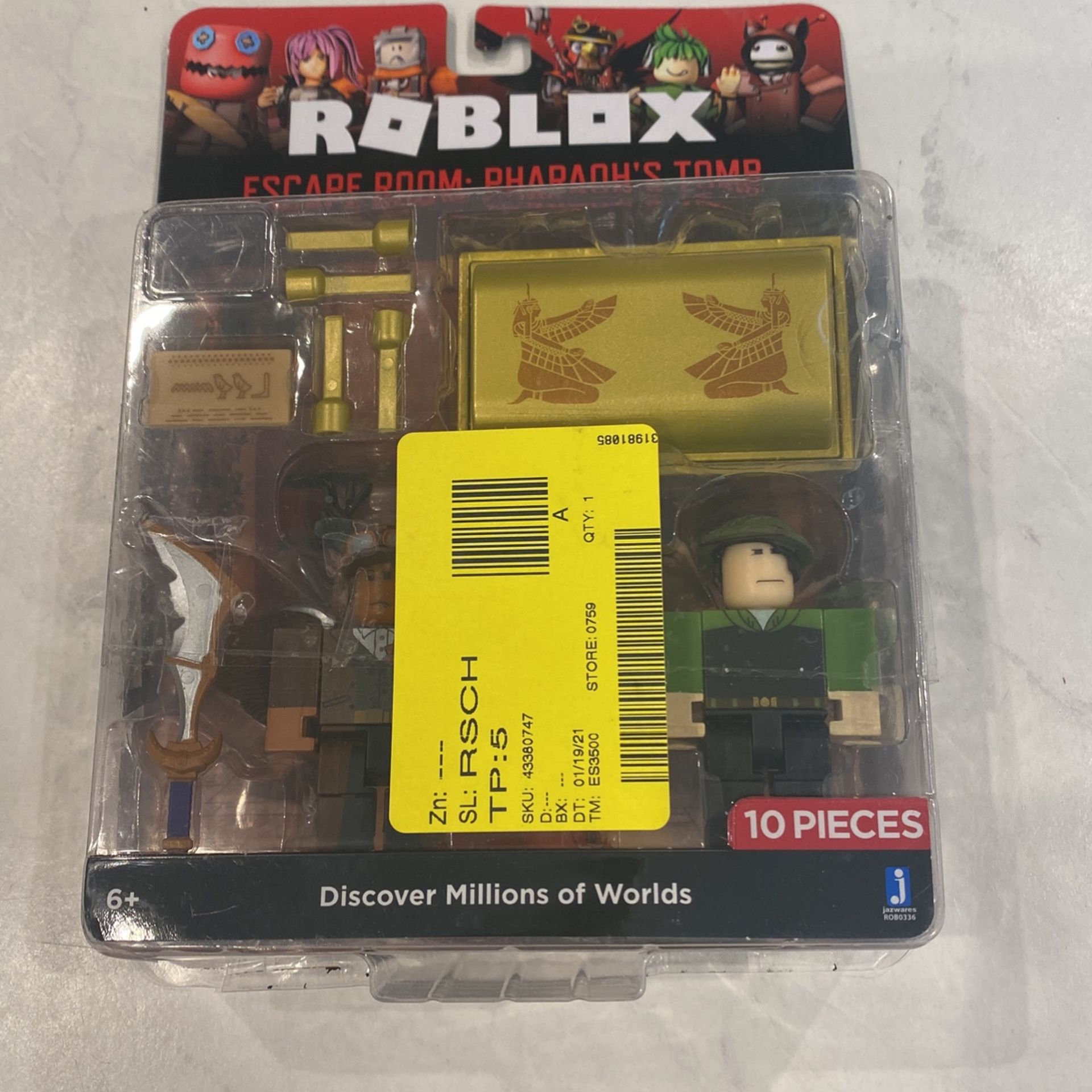  Roblox Action Collection - Escape Room: The Pharoah's Tomb Game  Pack [Includes Exclusive Virtual Item] : Toys & Games