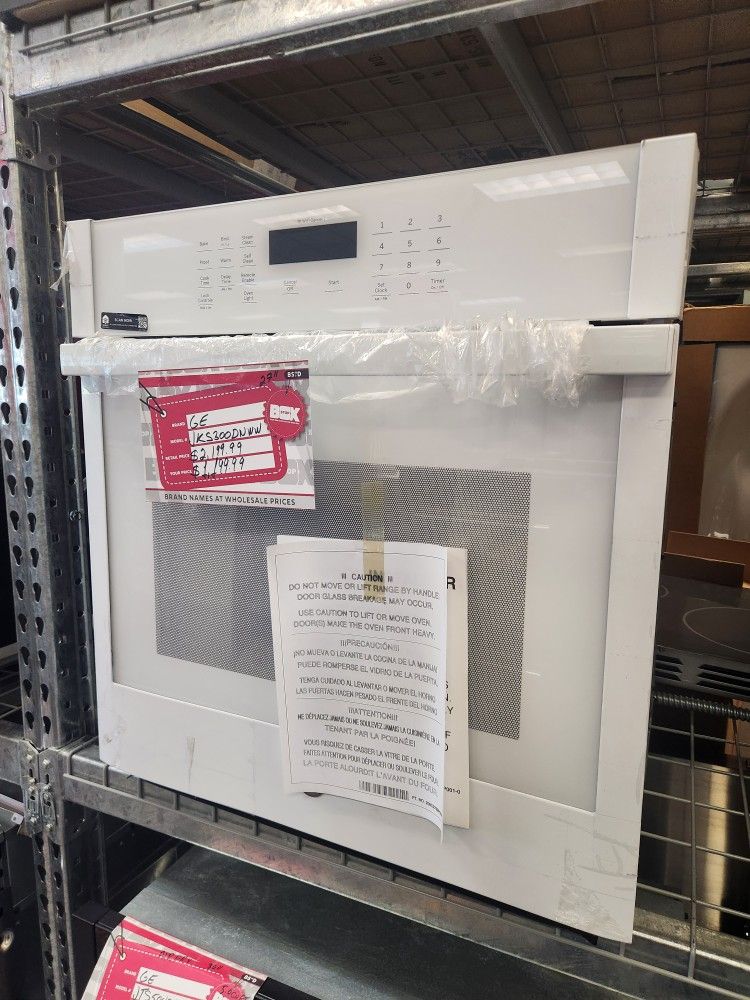 Ge 27 Inch Electric Single Wall Oven White