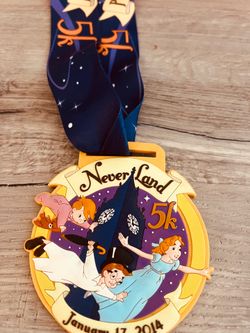 Disneyland RunDisney Neverland 5K Marathon 2014 Wendy Peter Pan plastic