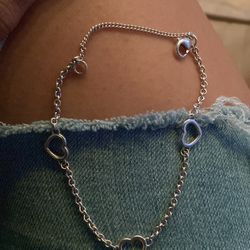 Heart Station Charm Bracelet
