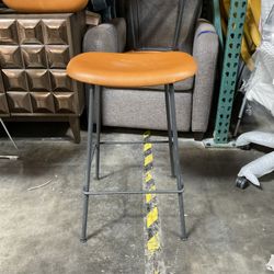 Brown leather stools