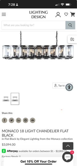 MONACO 18 LIGHT CHANDELIER FLAT BLACK in Flat Black by Elegant Lighting
