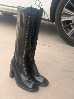Jeffrey Campbell Knee High Leather Boots