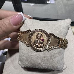 14k Santa Bárbara Cuban Bracelet  