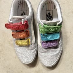 Limited Edition Glitter Vans With Rainbow 