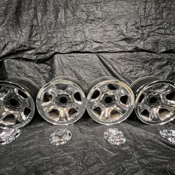 17 x 8 Dodge Ram 1500 Used Chrome Steel Wheels 5,2,1,1,3,2,6,5,AC