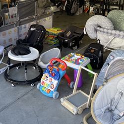Walkers, Changing Table, Toys, Bath Stuff, Etc. 