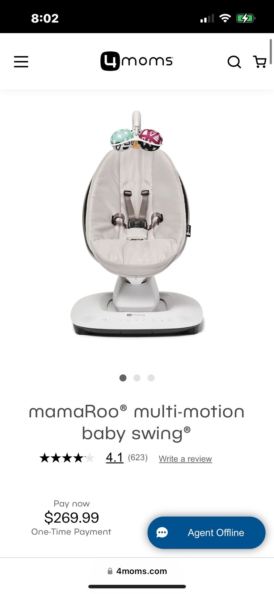mamaRoo multi-motion baby swing