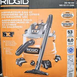 RIDGID
14 Gal. 6.0 Peak HP NXT Shop Vacuum Wet Dry Vac with Fine Dust Filter, Locking Hose, Wands and Attachments HD1400