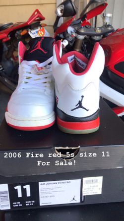 06 Jordan 5s Fire red size 11