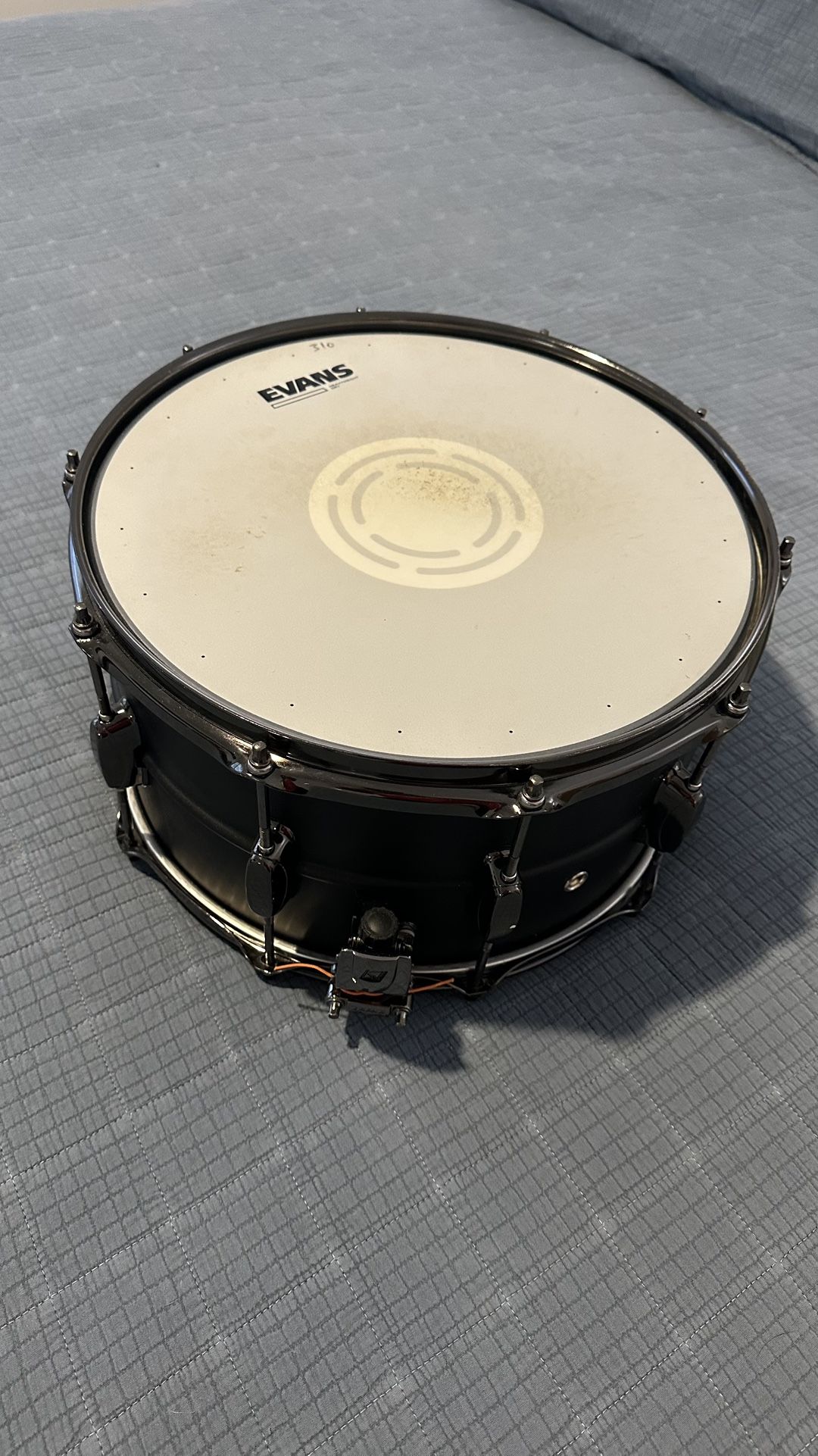 Tama S.L.P. Big Black Steel 8 x 14-inch Snare Drum - Matte Black