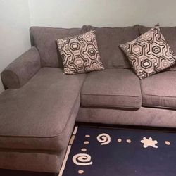 Gray Modern Reversible Sectional Sofa