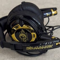 Skullcandy Lowrider On Ear 40mm Headphones Foldable Lightweight Gold 