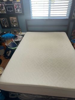 Full bed frame with mattress  tv stand ikea $150 each  pick up in Perris