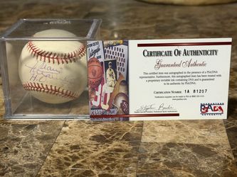 Juan Marichal signed and authenticated baseball