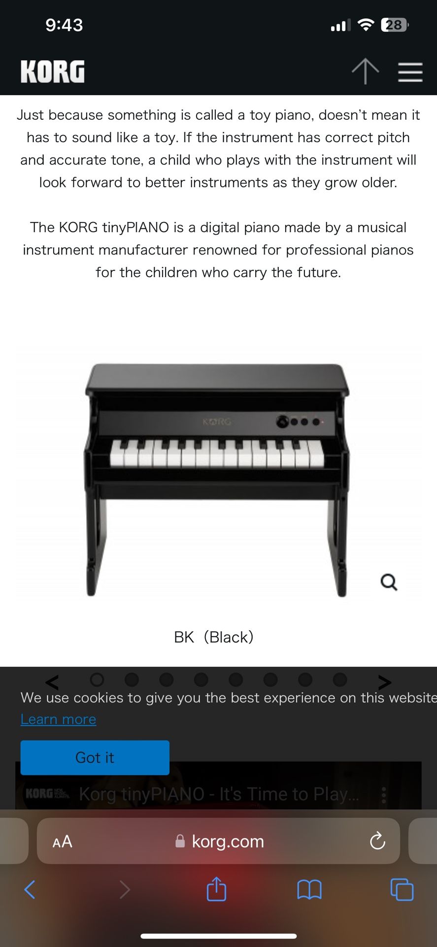 Korg Mini Piano Toys