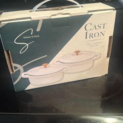 cast iron mini casserole dish set 