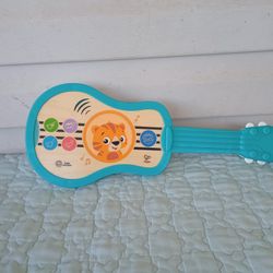 Baby Einstein Sing & Strum Magic Touch Ukulele Wooden Musical Toy, Ages 6 Months+, Multicolored