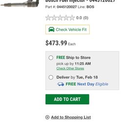 Bosch Diesel Injectors 0445 One 20027  Duramax 2004-2005