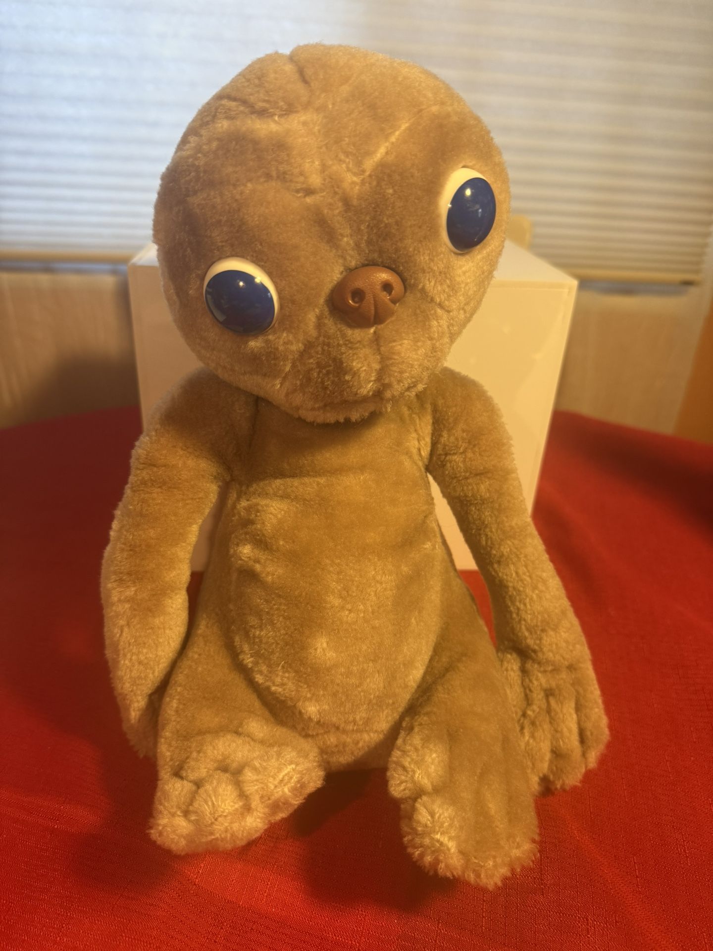 The vintage E.T. the Extra-Terrestrial plush doll. 1982